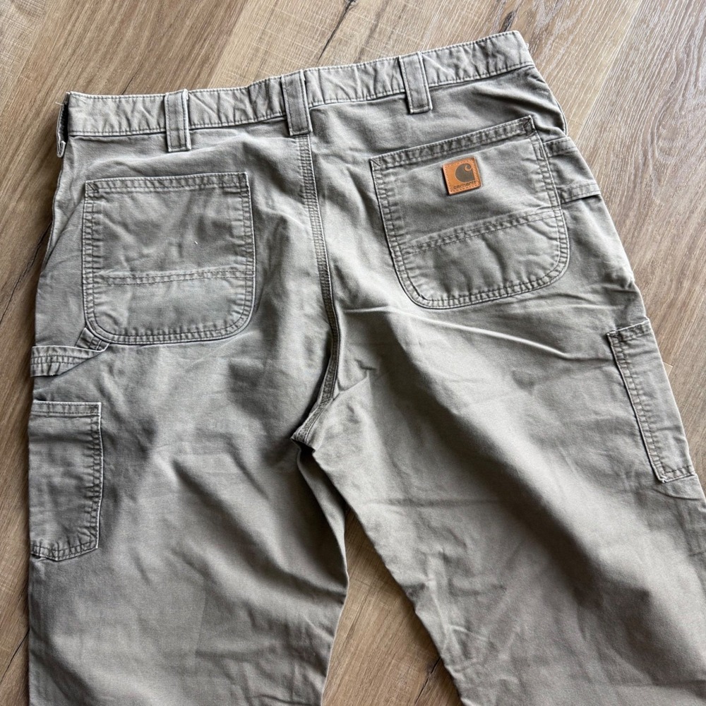 Carhartt B151 LBR Mens 36x32 Canvas Carpenter Pants Original Dungaree Fit Brown